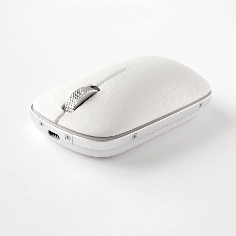 Azio Retro Classic Bluetooth Mouse (Maple) - Wireless, Genuine Leather Topped with Pixart Precision Tracker - Image 2